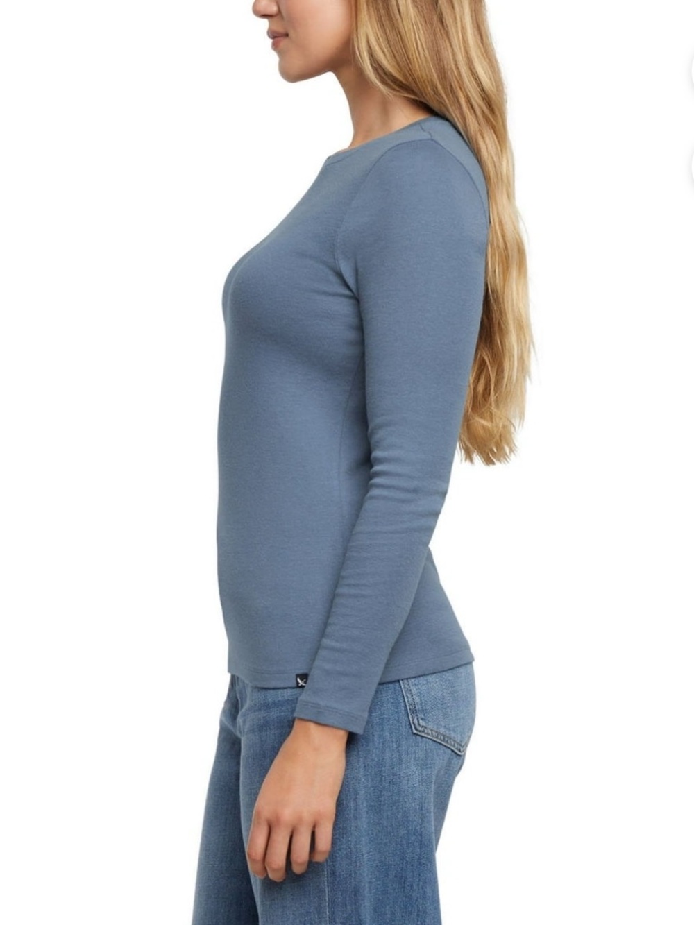 Eddie Bauer Women's Long Sleeve Crewneck Top - Slate Blue - Picture 3 of 9